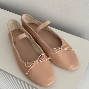 Loeffler Randall Leonie Leather Ballet Flats in Blush Size 8